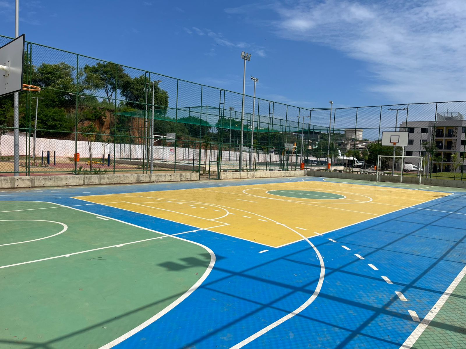 Quadras poliesportivas integram os espaços de lazer. Foto: Cadu Barbosa/iG