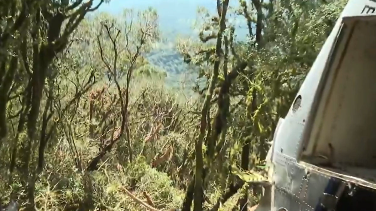 Imagens do acidente que matou Rick e mais 4 tripulantes. Foto: Reprodução/TV Globo