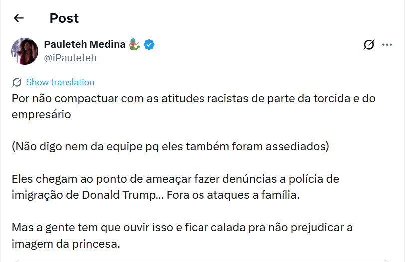 Pauleteh Medina detona Ana Paula Renault: "Não fecho com racista".. Foto: Reprodução/X/@iPauleteh
