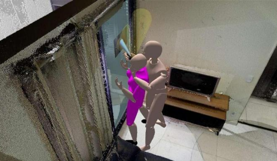 A perícia realizada no apartamento onde ocorreu a morte da PM Gisele. Foto: Arquivo Investigação Criminal
