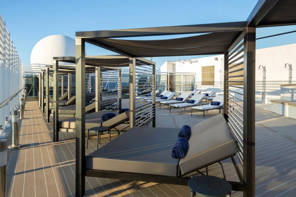 Área de relaxamento do MSC Musica. Foto: MSC Cruzeiros