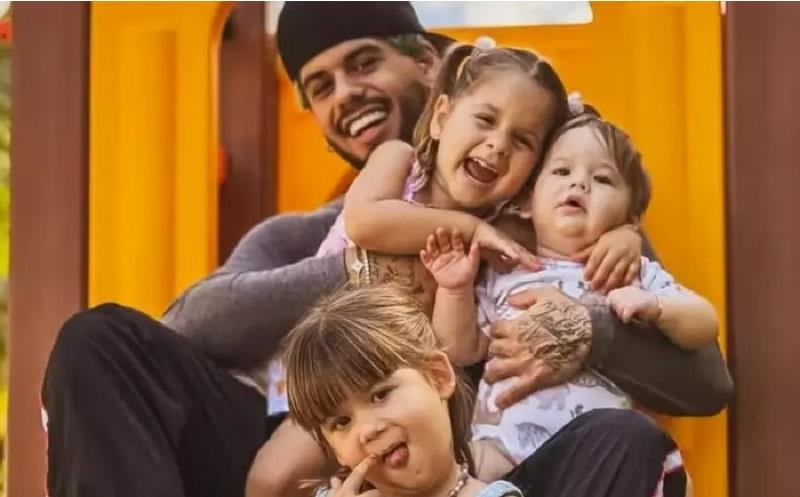Zé Felipe e Filhos. Foto: Reprodução/Instagram