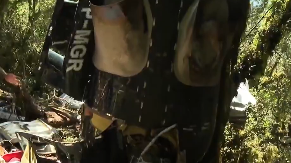 Imagens do acidente que matou Rick e mais 4 tripulantes. Foto: Reprodução/TV Globo