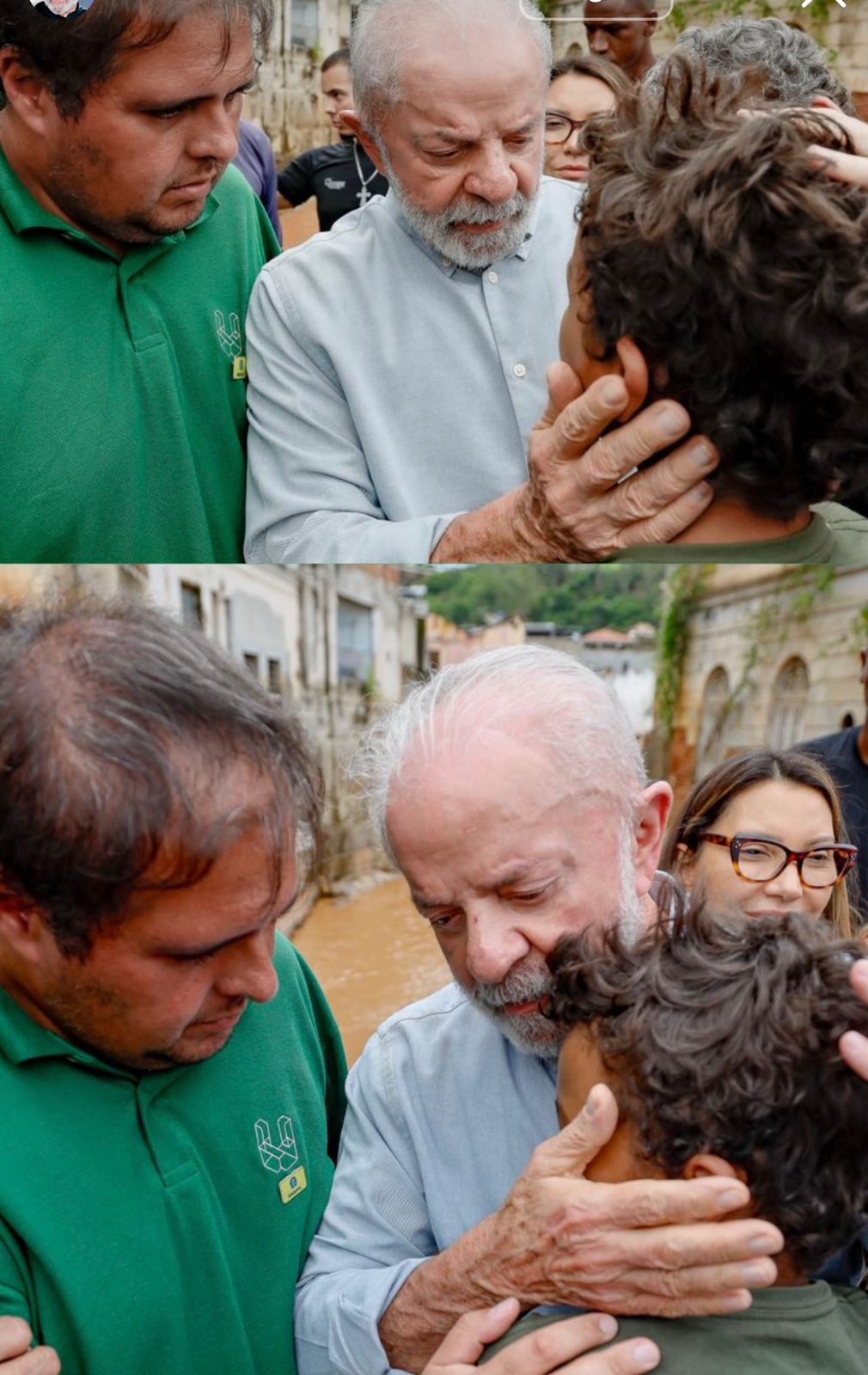 Lula visita áreas afetadas pelas chuvas no município de Ubá, Minas Gerais. Foto: Reprodução/Instagram