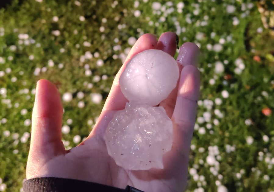 Granizo em Florianópolis. Foto: Divulgação/Defesa Civil