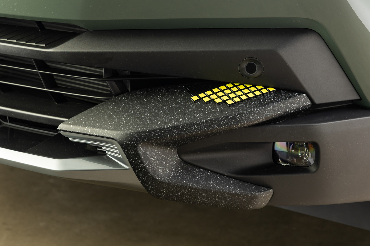 Detalhe do para-choque dianteiro reforça o visual aventureiro da Renault Niagara. Foto: divulgação/Renault