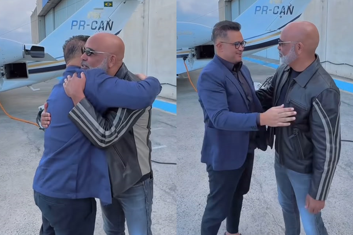 Bruno Avelar e Rick apareceram juntos antes de helicóptero decolar . Foto: Reprodução Instagram