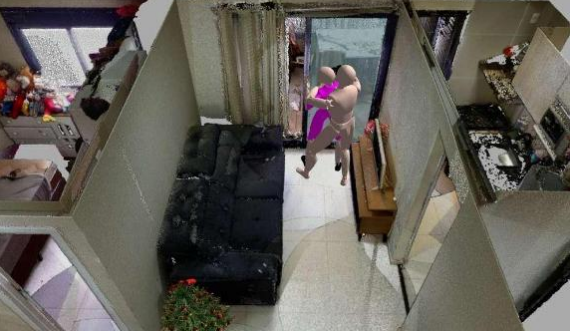 A perícia realizada no apartamento onde ocorreu a morte da PM Gisele. Foto: Arquivo Investigação Criminal