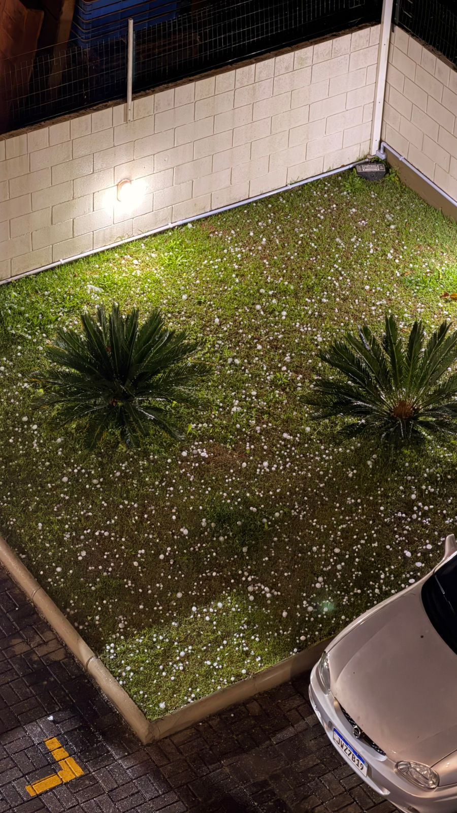 Granizo em Florianópolis. Foto: Divulgação/Defesa Civil