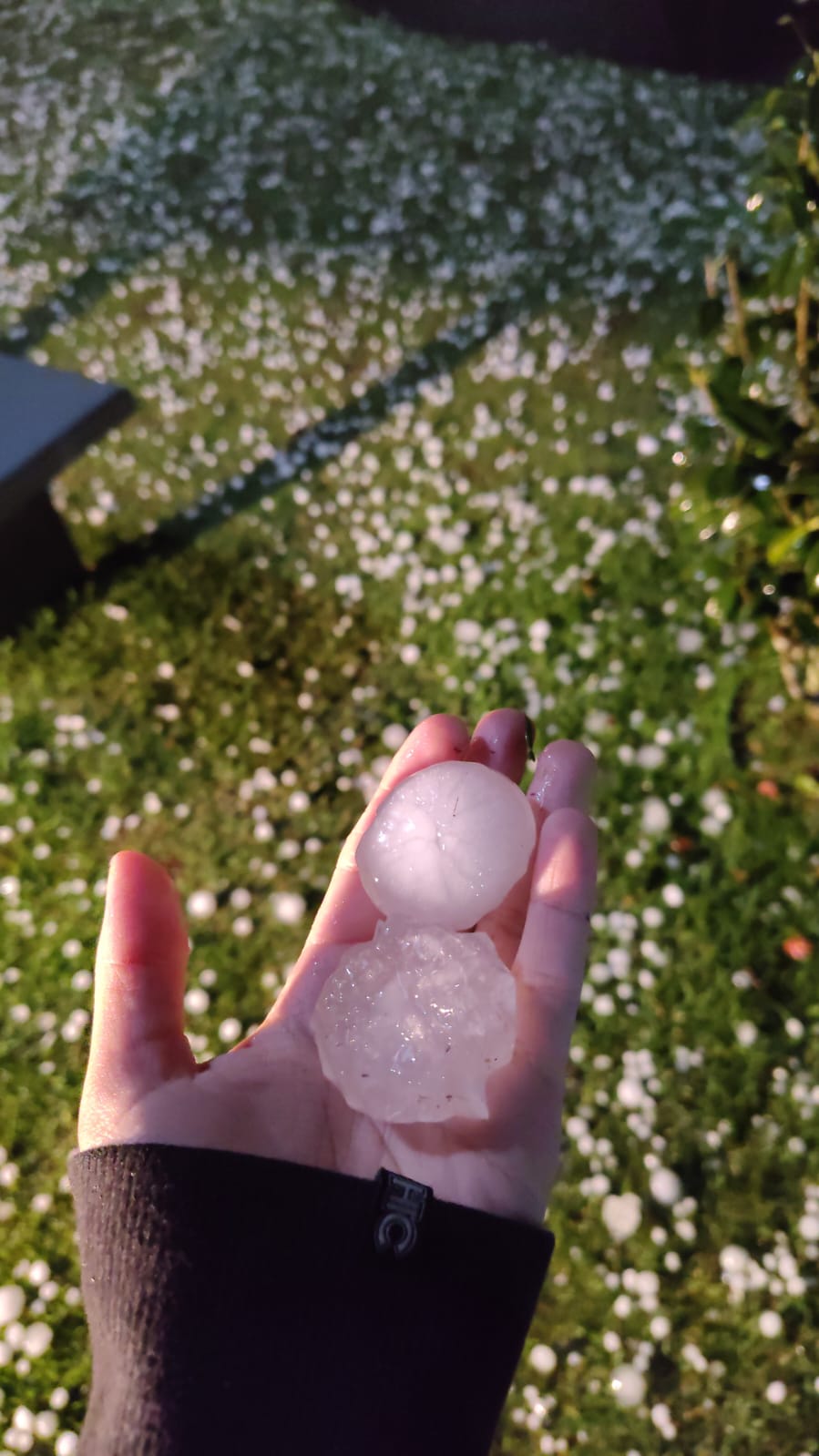Granizo em Florianópolis. Foto: Divulgação/Defesa Civil