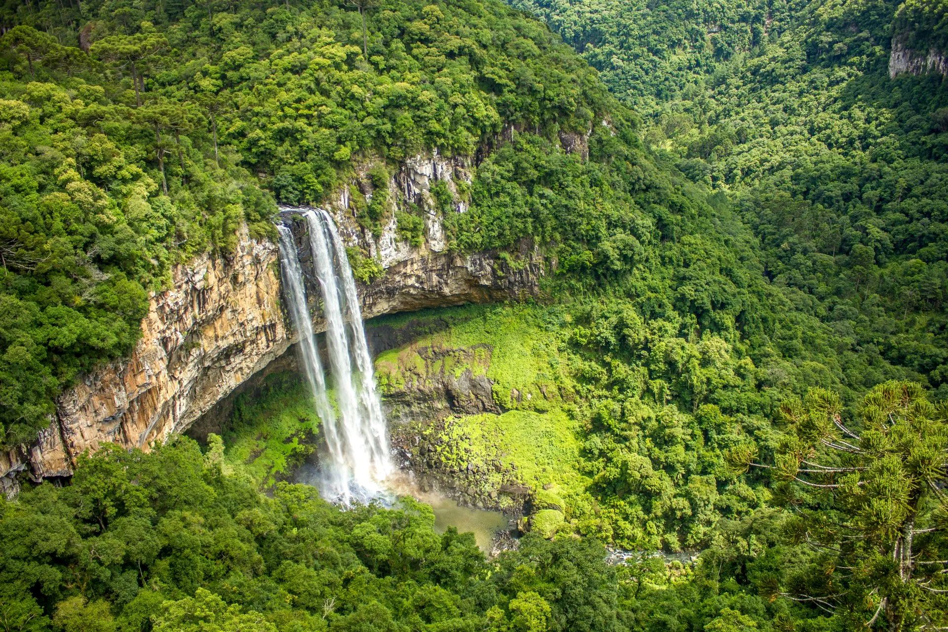Cachoeira do Caracol - Canela - RS. Foto: Divulgação: Pousada Golden Hills