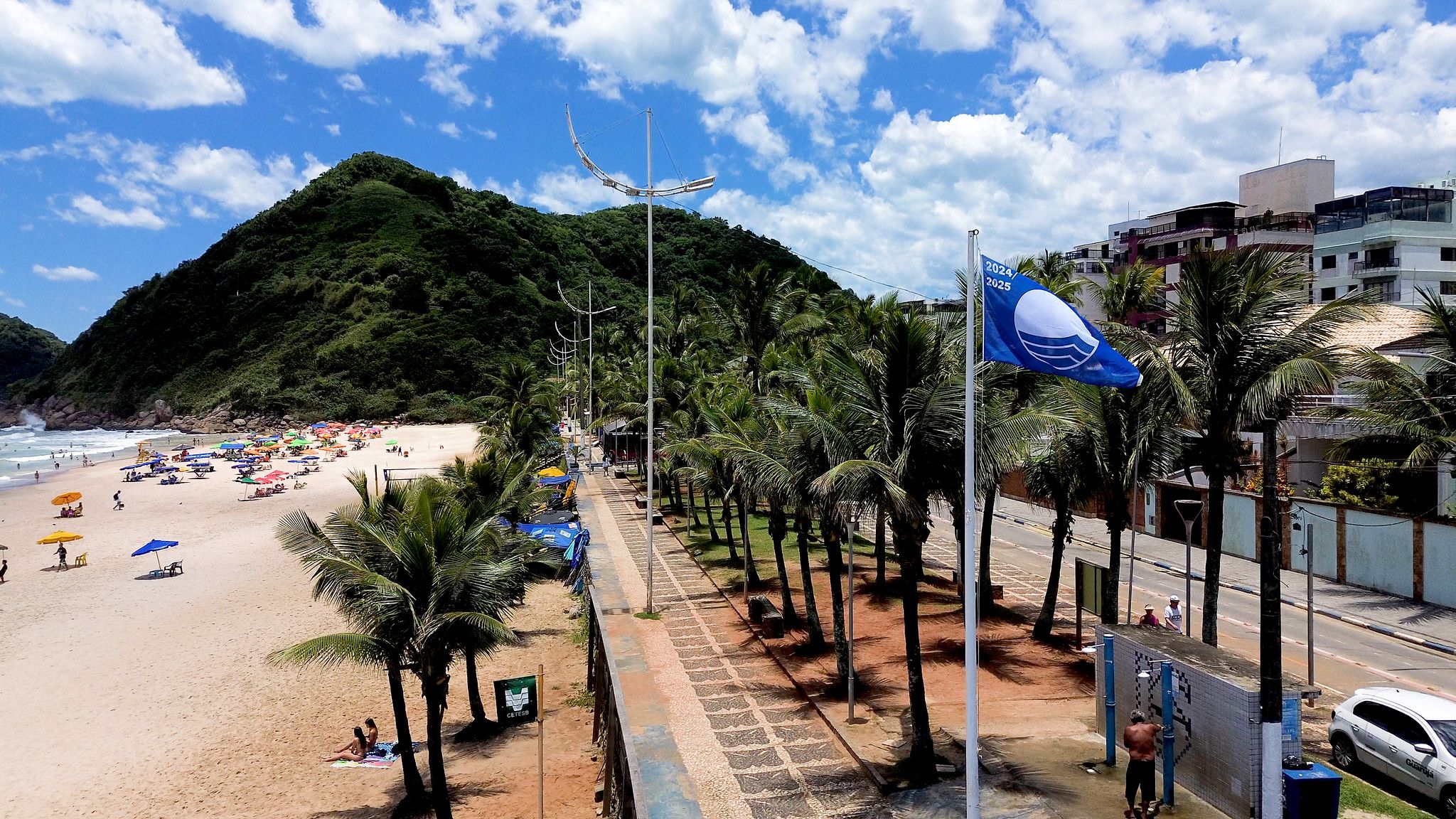 Praia do Tombo - Guarujá (SP). Foto: Divulgação: Bandeira Azul 