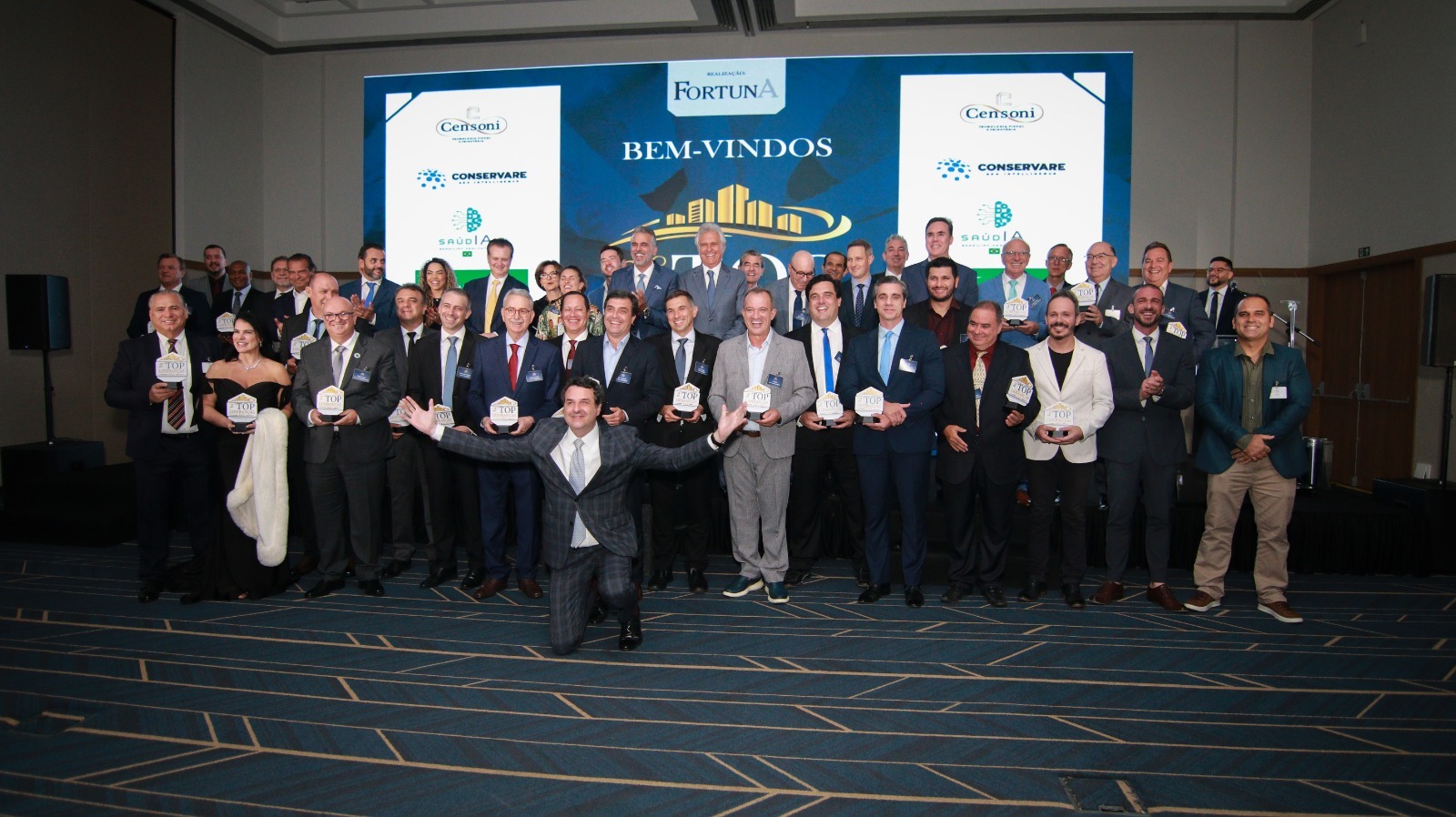 Lideranças políticas e prefeitos de diversas regiões de São Paulo reunidos durante o 2º Top Lideranças RMC, no The Royal Palm Plaza, em Campinas. Foto: Divulgação