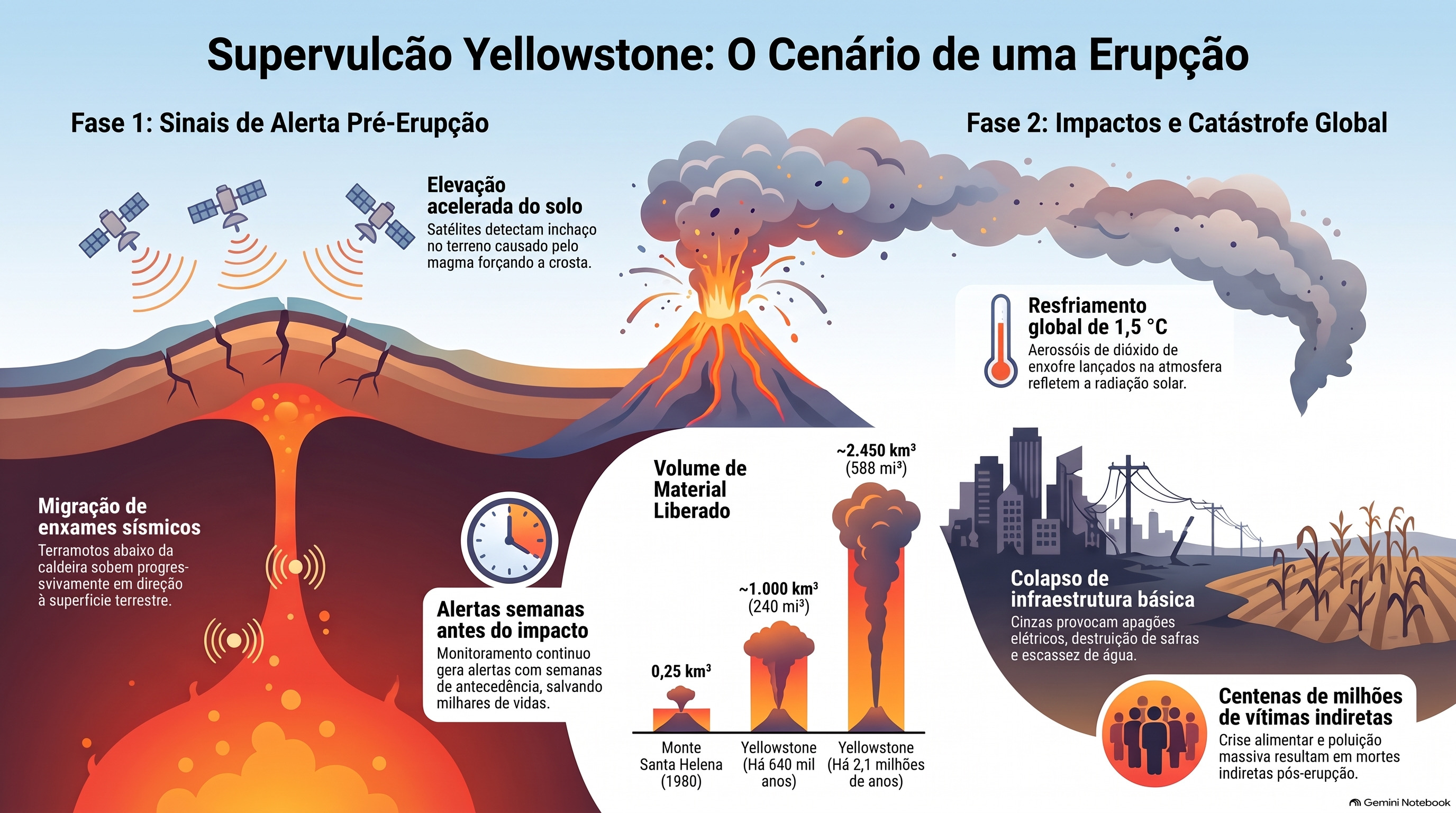 Infográfico supervulcão
