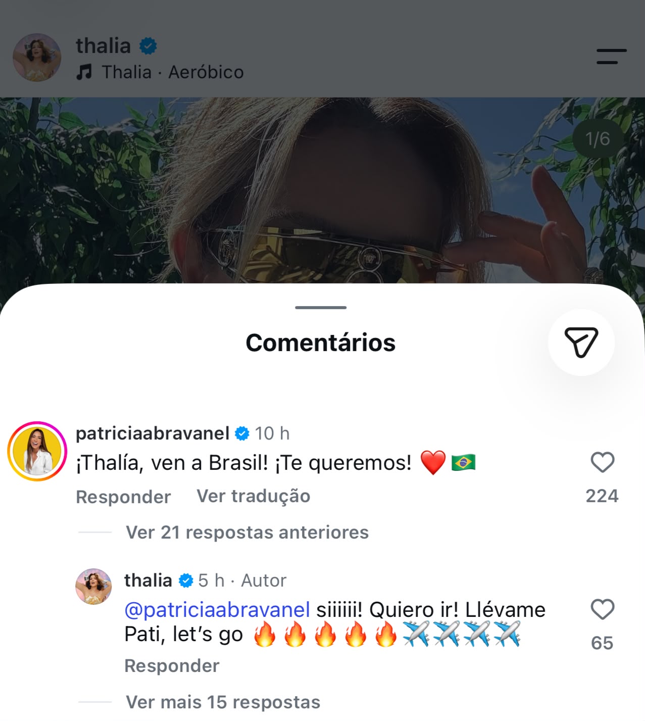 Thalia posa de biquíni e recebe convite  de Patrícia Abravanel. Foto: Reprodução/Instagram/@thalia