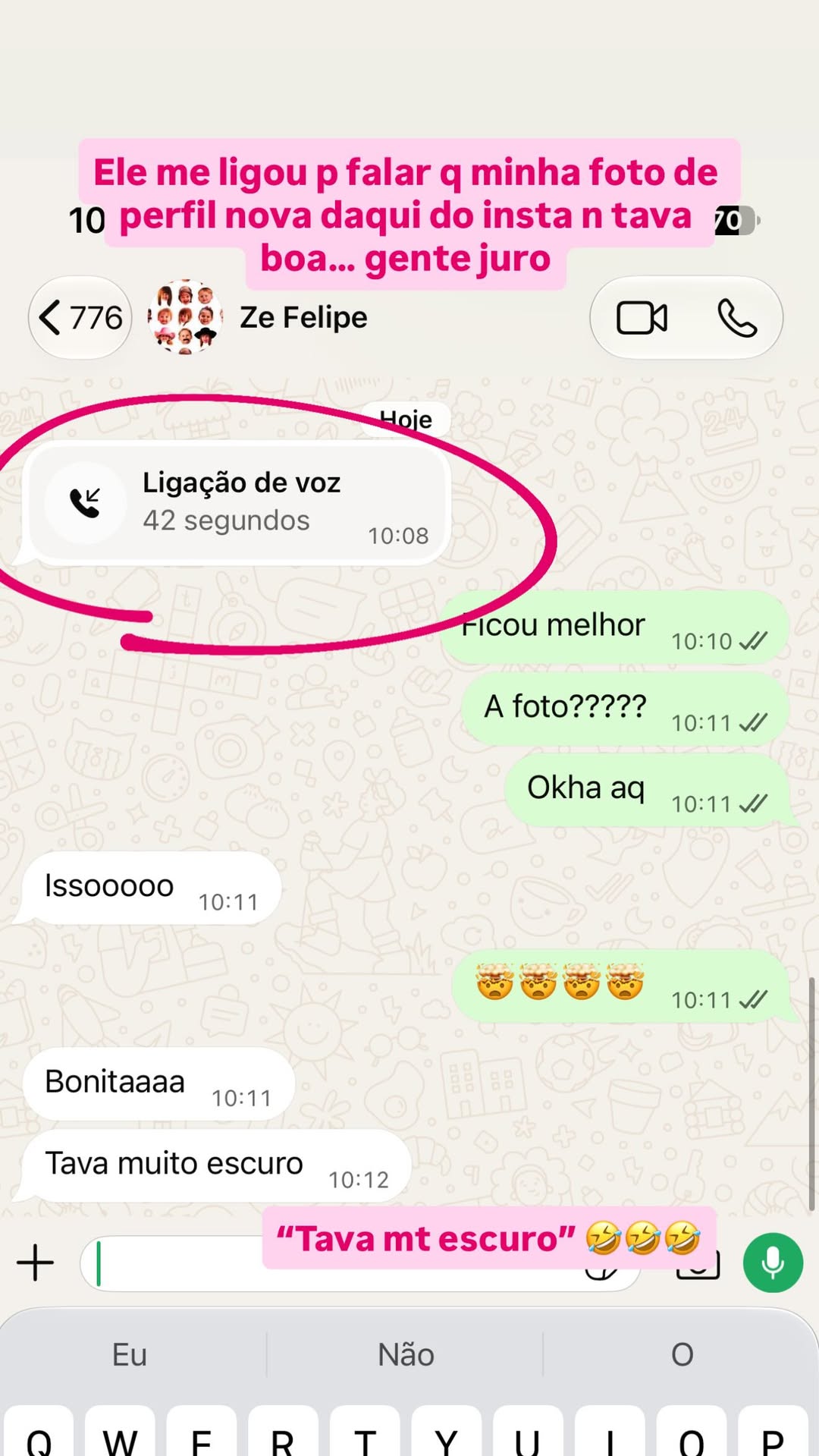 Virginia expõe print e pedido inusitado de Zé Felipe. Foto: Reprodução/Instagram
