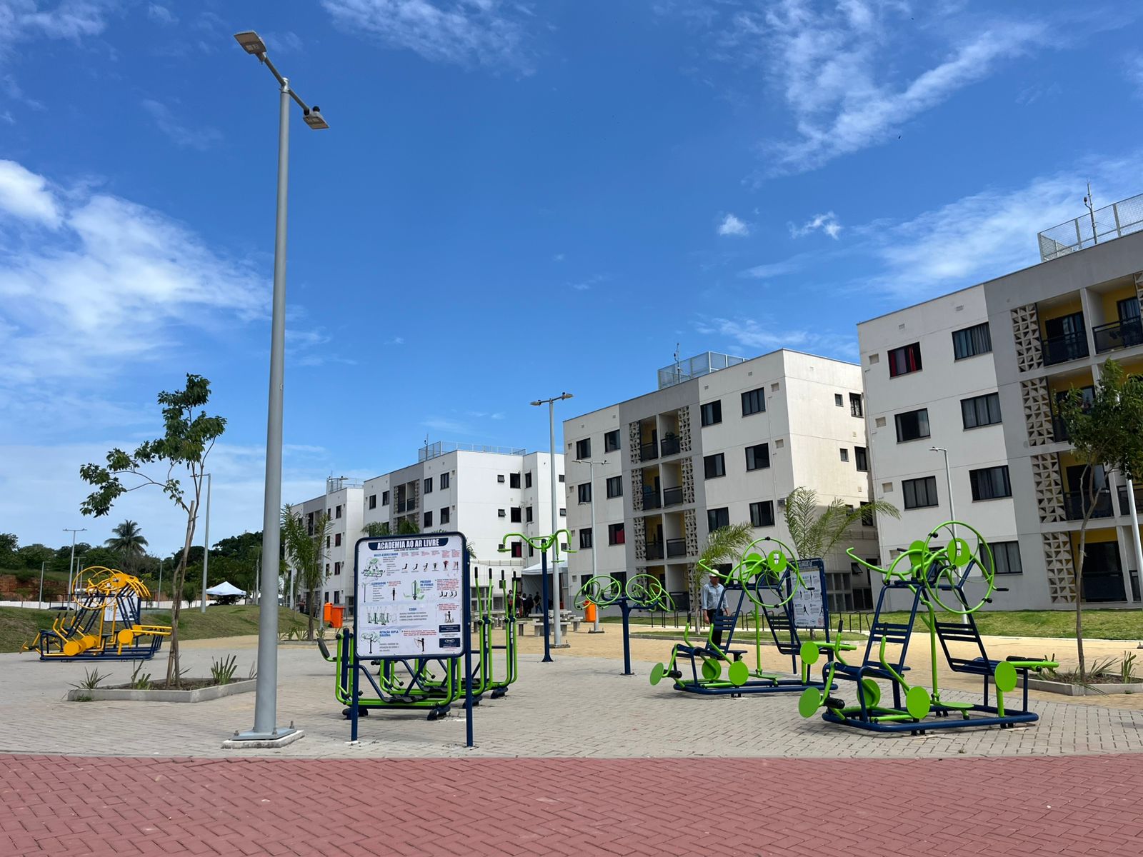 Academia da Terceira Idade é um dos espaços de lazer disponíveis no novo conjunto habitacional. Foto: Cadu Barbosa/iG